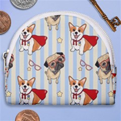 Pattern Dog Horseshoe Style Canvas Pouch by Nexatart