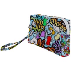 Graffiti Characters Seamless Patternm Wristlet Pouch Bag (small) by Nexatart