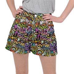 Graffiti Word Seamless Pattern Ripstop Shorts by Nexatart