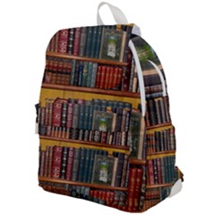 Books Library Bookshelf Bookshop Top Flap Backpack by Nexatart