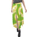 Lemon Fruit Healthy Fruits Food Velour Split Maxi Skirt View1