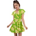 Lemon Fruit Healthy Fruits Food Flutter Sleeve Wrap Dress View1