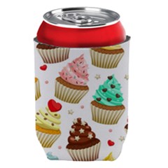 Seamless Pattern Yummy Colored Cupcakes Can Holder by Nexatart