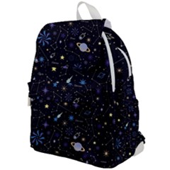 Starry Night  Space Constellations  Stars  Galaxy  Universe Graphic  Illustration Top Flap Backpack by Nexatart