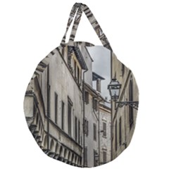 Houses At Historic Center Of Florence, Italy Giant Round Zipper Tote by dflcprintsclothing