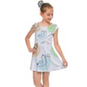 Cartoon Bird Cute Doodle Bird Kids  Cap Sleeve Dress View1