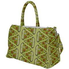 Pizza Fast Food Pattern Seamles Design Background Duffel Travel Bag by Vaneshart