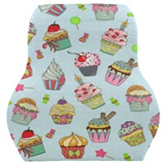 Cupcake Doodle Pattern Car Seat Back Cushion  by Sobalvarro