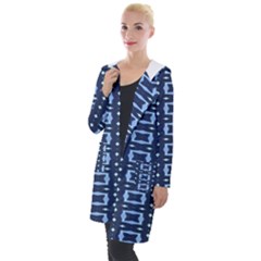 Digital Boxes Hooded Pocket Cardigan by Sparkle