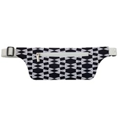 Black And White Triangles Active Waist Bag by Sparkle