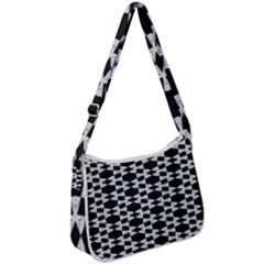 Black And White Triangles Zip Up Shoulder Bag by Sparkle