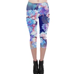 Flowers Capri Leggings  by Sparkle