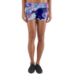 Flowers Yoga Shorts by Sparkle