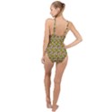 Hawaii Ghost Beige High Neck One Piece Swimsuit View2