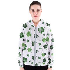 St Patricks Day Pattern Women s Zipper Hoodie by Valentinaart