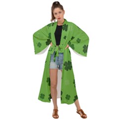 St Patricks Day Maxi Kimono by Valentinaart