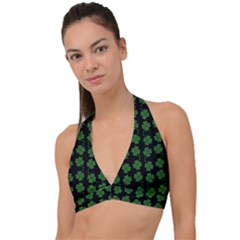 St Patricks Day Halter Plunge Bikini Top by Valentinaart