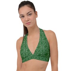 St Patricks Day Halter Plunge Bikini Top by Valentinaart