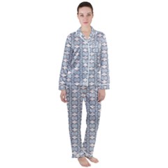 Digital Stars Satin Long Sleeve Pyjamas Set by Sparkle