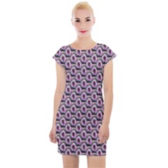 Flowers Pattern Cap Sleeve Bodycon Dress by Sparkle