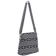 Optical Illusion Zipper Messenger Bag by Sparkle