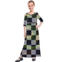 Digital Checkboard Kids  Quarter Sleeve Maxi Dress View1