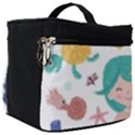 Set Cute Mermaid Seaweeds Marine Inhabitants Make Up Travel Bag (Big) View1