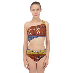 Ancient Egyptian Religion Seamless Pattern Spliced Up Two Piece Swimsuit by Wegoenart