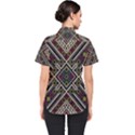 Zentangle Style Geometric Ornament Pattern Women s Short Sleeve Shirt View2