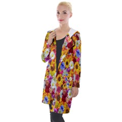 Fantasy Garden Yellow Hooded Pocket Cardigan by retrotoomoderndesigns