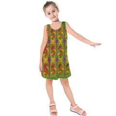 Sakura Blossoms Popart Kids  Sleeveless Dress by pepitasart