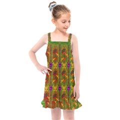 Sakura Blossoms Popart Kids  Overall Dress by pepitasart