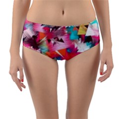 Color Pieces Reversible Mid-waist Bikini Bottoms by Sparkle