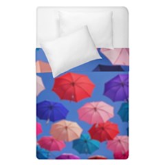 Rainbow Umbrella Duvet Cover Double Side (single Size) by Sparkle