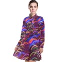 Fractal Rings Long Sleeve Chiffon Shirt Dress View1