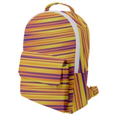 Orange Strips Flap Pocket Backpack (small) by Sparkle