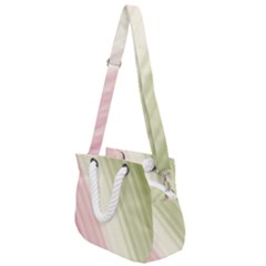 Pink Green Rope Handles Shoulder Strap Bag by Sparkle