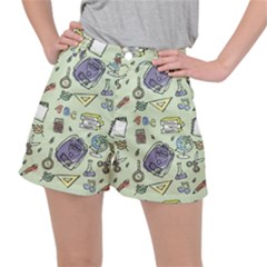 Hand Drawn Pattern School Ripstop Shorts by Vaneshart