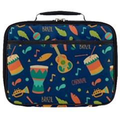 Brazil Musical Instruments Seamless Carnival Pattern Full Print Lunch Bag by Vaneshart