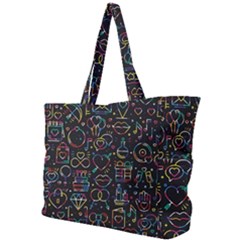 Seamless Pattern With Love Symbols Simple Shoulder Bag by Vaneshart