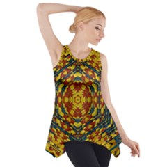 Yuppie And Hippie Art With Some Bohemian Style In Side Drop Tank Tunic by pepitasart