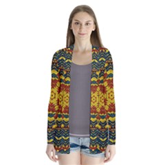 Yuppie And Hippie Art With Some Bohemian Style In Drape Collar Cardigan by pepitasart