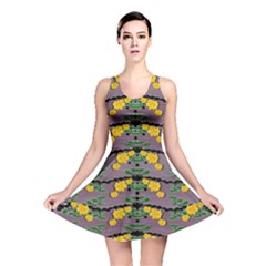 Plumeria And Frangipani Temple Flowers Ornate Reversible Skater Dress by pepitasart