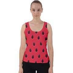 Seamless Watermelon Surface Texture Velvet Tank Top by Vaneshart