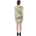 Sloths Pattern Design Short Sleeve Skater Dress View2