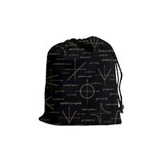 Abstract Math Pattern Drawstring Pouch (medium) by Vaneshart