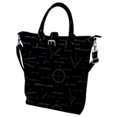 Abstract Math Pattern Buckle Top Tote Bag by Vaneshart