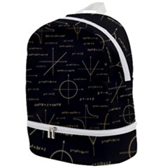 Abstract Math Pattern Zip Bottom Backpack by Vaneshart