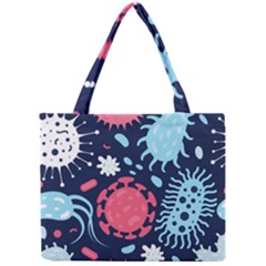 Seamless Pattern Microbes Virus Vector Illustration Mini Tote Bag by Vaneshart