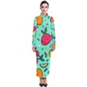 Various Fruits With Faces Seamless Pattern Turtleneck Maxi Dress View1